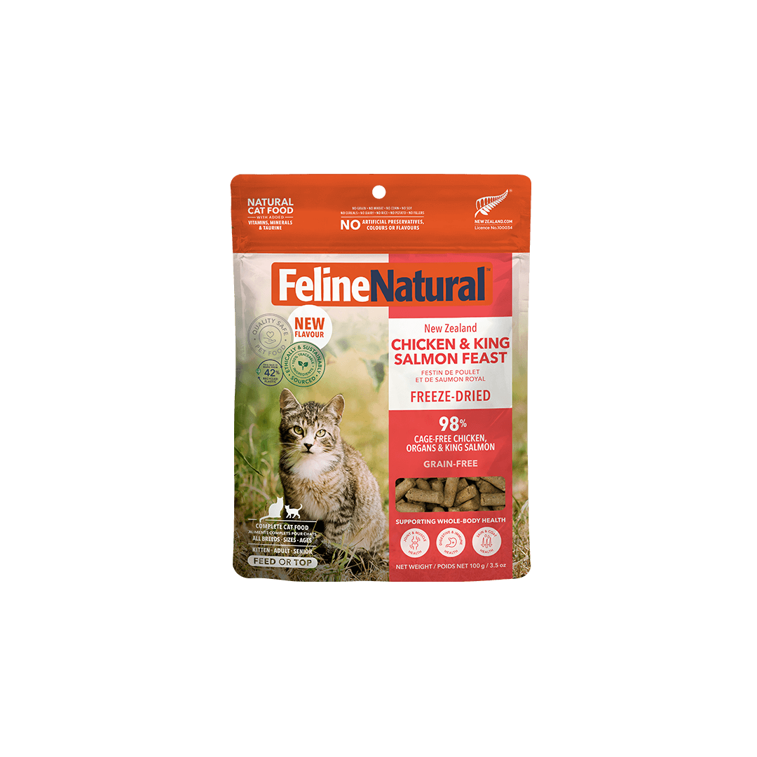 Chicken & King Salmon Feast Freeze-Dried Cat Food