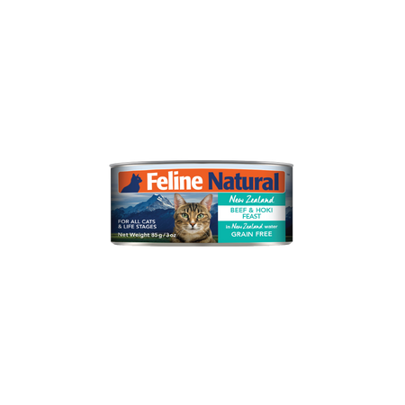 Feline Natural ホキ&ビーフ 85g ☓75袋 Beef & Hoki Feast Canned Cat Food