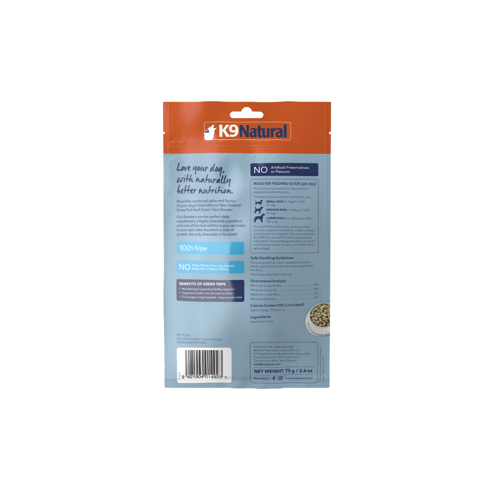 Beef Green Tripe Freeze-Dried Booster