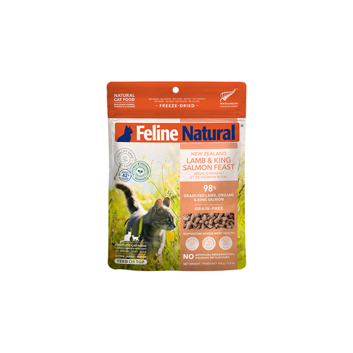 Feline Natural Lamb & King Salmon Feast Freeze-Dried Cat Food
