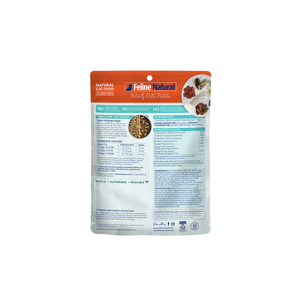 Beef & Hoki Feast Freeze-Dried Cat Food