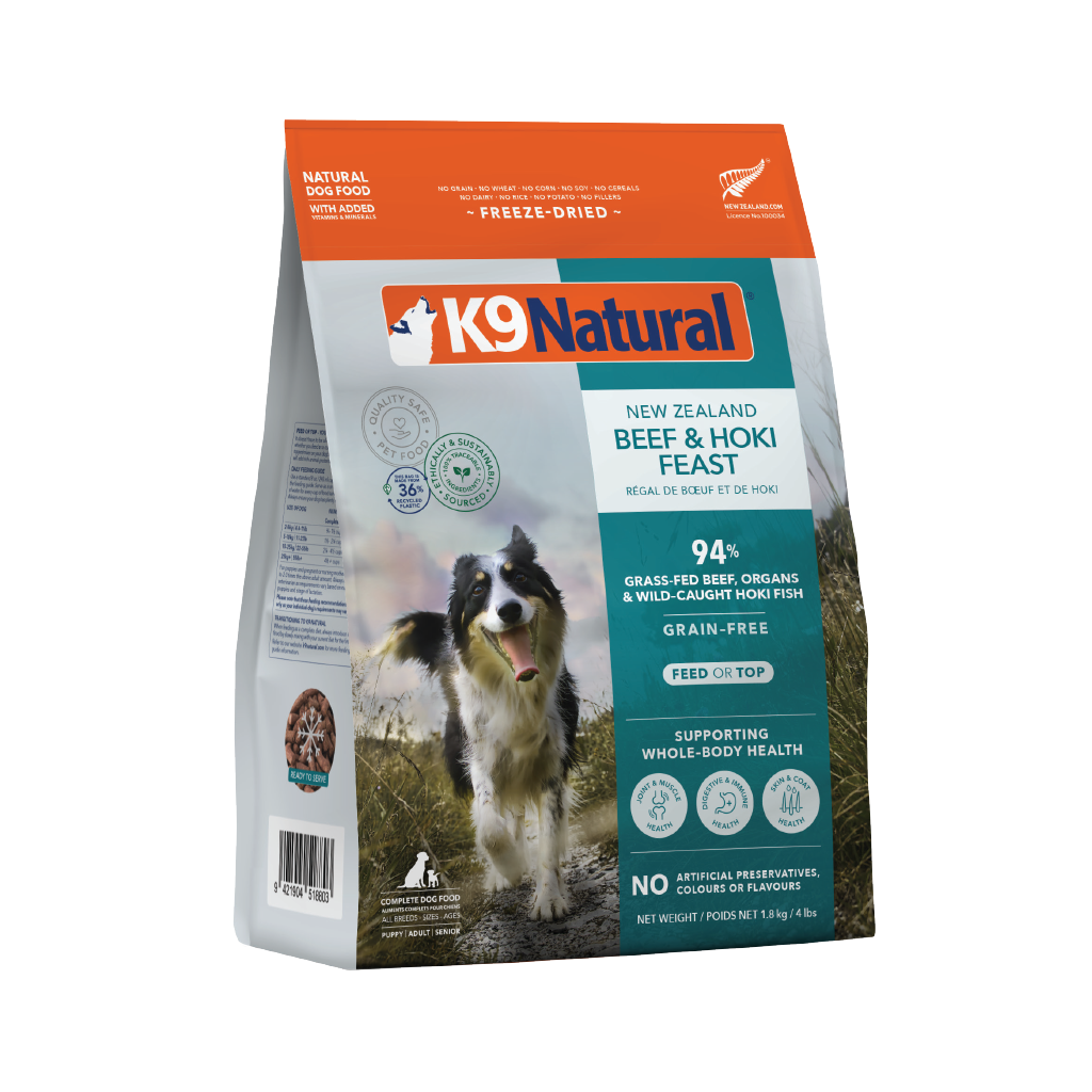 K9ナチュラル　BEEF&HOKI FEAST Beef & Hoki Feast Freeze-Dried Dog Food