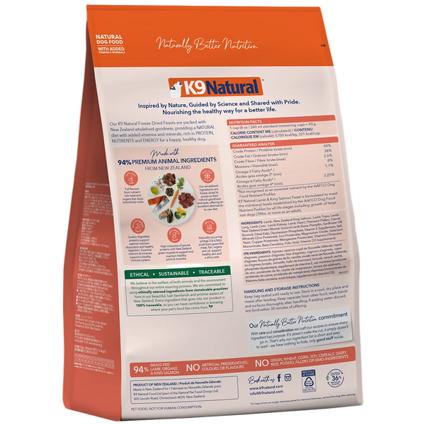 Lamb & King Salmon Feast Freeze-Dried Dog Food