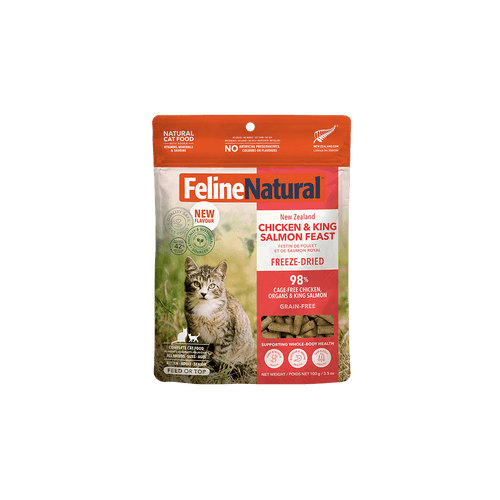 Chicken & King Salmon Feast Freeze-Dried Cat Food