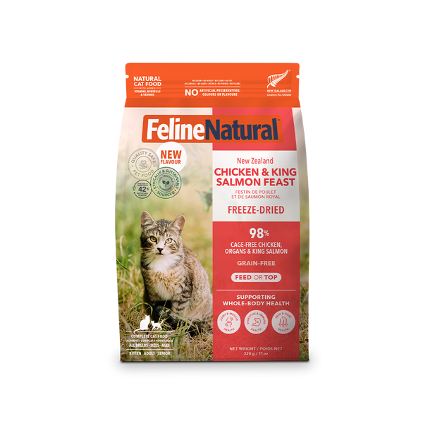 Chicken & King Salmon Feast Freeze-Dried Cat Food