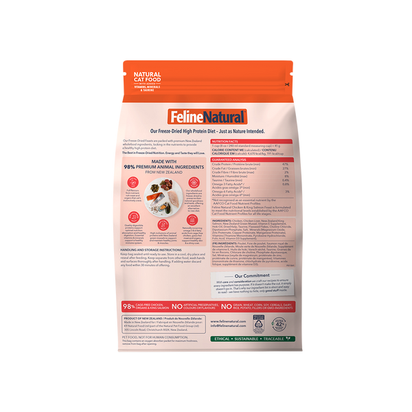 Chicken & King Salmon Feast Freeze-Dried Cat Food