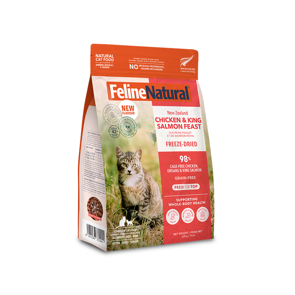 Chicken & King Salmon Feast Freeze-Dried Cat Food